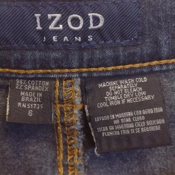 IZOD Knee-Length Denim Skirt, Size 6 - Picture 4 of 4